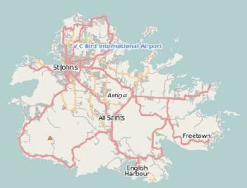 Karte Antigua