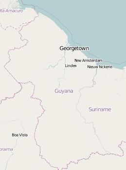 Karte Guyana