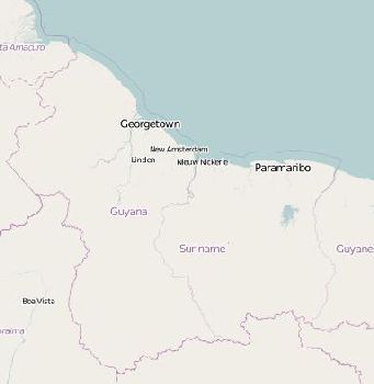 Karte Suriname